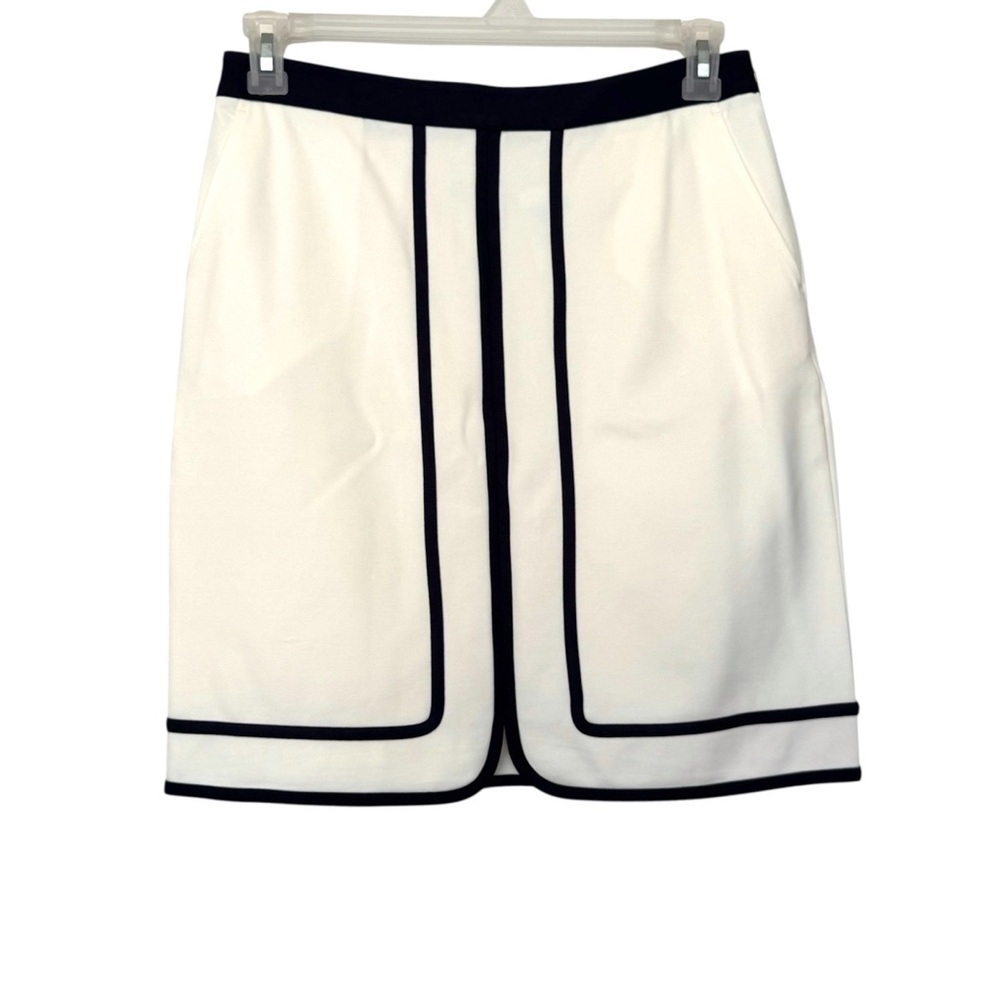 J. McLaughlin Marf Skirt Navy Blue & White - Picture 2 of 6